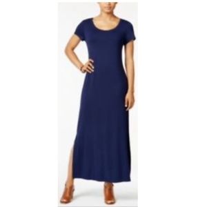 Style & Co Split Side Dark Navy Maxi Dress - XS